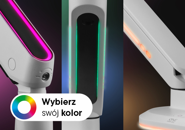 Podświetlenie RGB w uchwycie do monitora One For All DM8120
